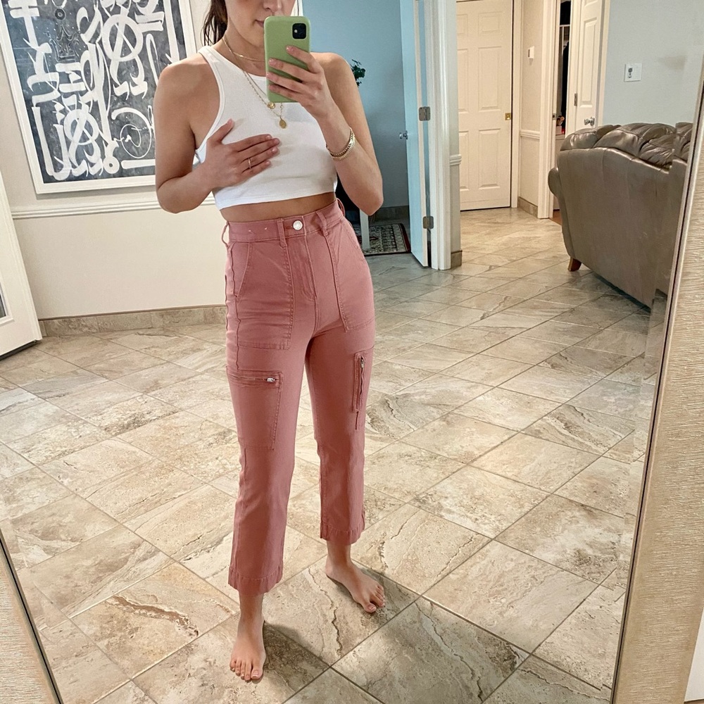 Express Pink Cargo Trousers